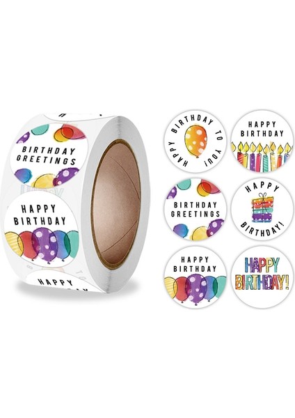 10 Rulo Doğum Günü Sticker - Çok Renkli (Yurt Dışından)