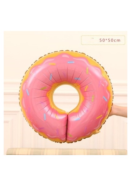 4 Adet Donut Şeker Dondurma Şekilli Folyo Balon - Pembe (Yurt Dışından)