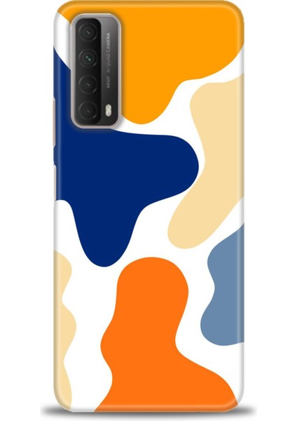 Huawei P Smart 2021 Kılıf Hd Baskılı - Turuncu Lekeler