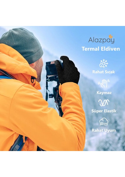 Avuç Içi Silikon Kaymaz Outdoor Kayak Yürüyüş Termal Kışlık Eldiven