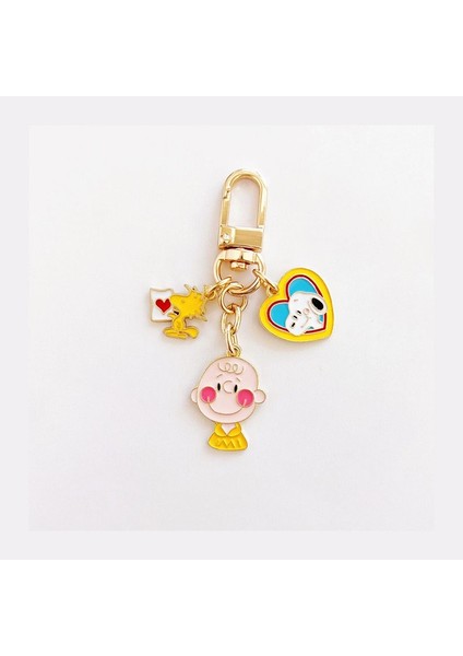 Charlie Brown ve Snoopy Charm Anahtarlık