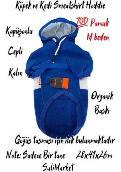 Mavi Cepli Kedi ve Köpek Sweatshirt Hoodie Pamuk modelleri
