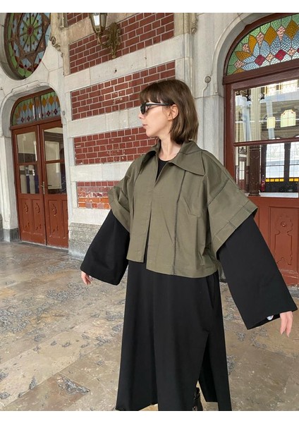 Özel Tasarım Oversize Gabardin Yelek