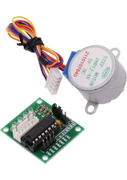 28 Byj-48 Redüktörlü Step Motor ve ULN2003A Step Motor Sürücü Kartı