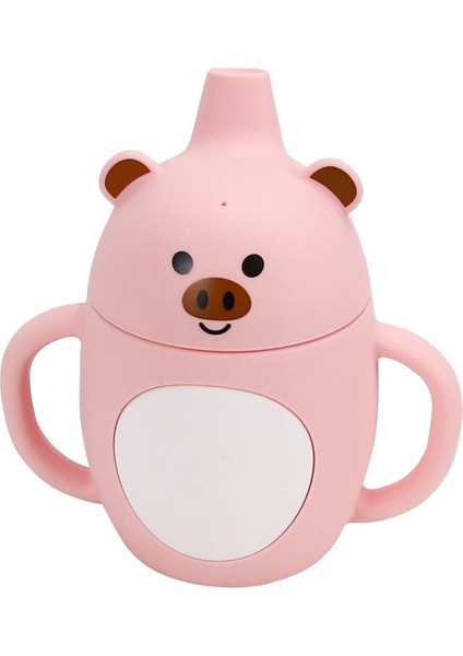 Çocuk Silikon Çift Kulaklı Damlatmaz Bardak Bebek Öğrenme Içme Bardağı Dökülmeyi Önleyici ve Haşlanmayı Önleyici (Yurt Dışından)