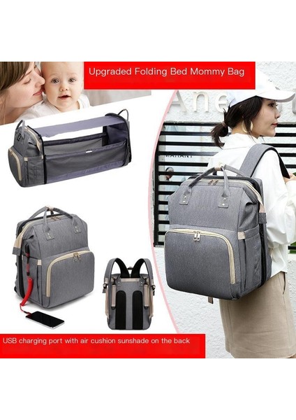 Katlanır Çok Fonksiyonlu Anne ve Bebek Çantası (Yurt Dışından) modelleri