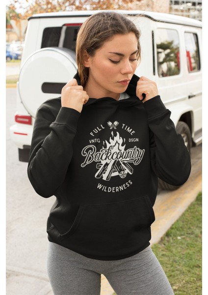 Pamuklu Tarz Oversize Kadın Kapşonlu Sweatshirt