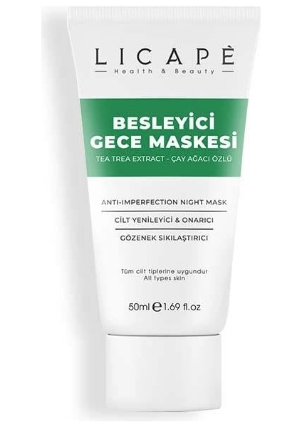 Besleyici Gece Maskesi ( Çay Ağacı Özlü ) 50ml