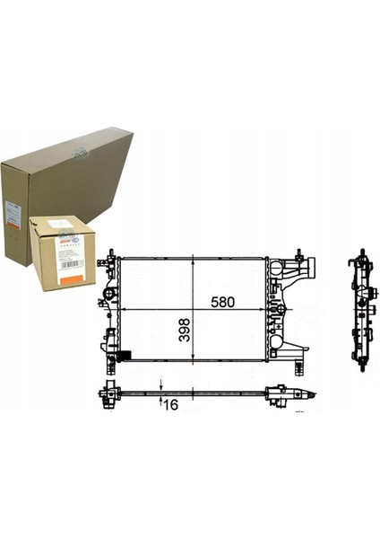 Chevrolet Cruze 1.6 Su Radyatörü Düz Vites Behr Mahle