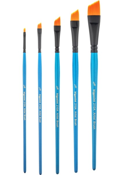 210A Serisi Sentetik Kıl Yan Kesik Fırça No: 3/8 12'li Kutu modelleri