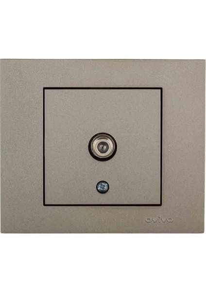 Antrasit Tv Prizi F Konnektörlü Çerçevesiz Grano