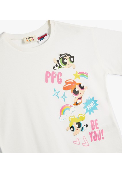 Powerpuff Girls Tişört Lisanslı Kısa Kollu Bisiklet Yaka Pamuklu modelleri