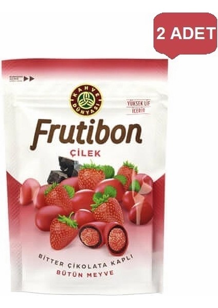 Frutibon Çilek Bitter Çikolata Kaplı 50G (2 Adet)