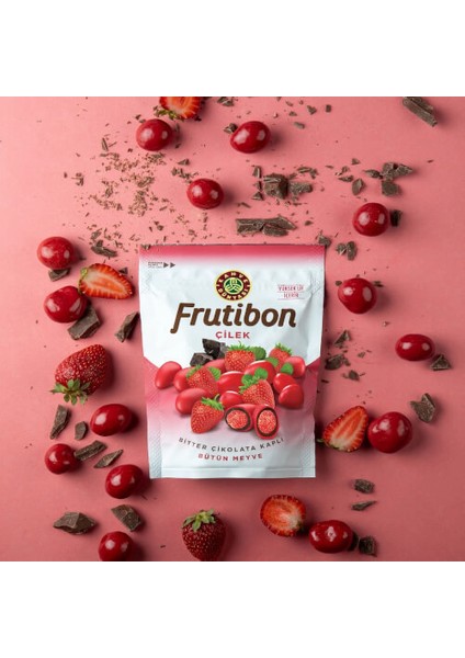 Frutibon Çilek Bitter Çikolata Kaplı 50G (2 Adet)