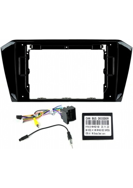Volkswagen Passat B8 Piano Black Android Teyp Çerçeve (10 Inch) - Soket - Canbus fırsatları