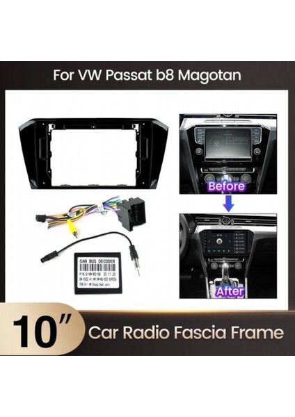 Volkswagen Passat B8 Piano Black Android Teyp Çerçeve (10 Inch) - Soket - Canbus indirimleri