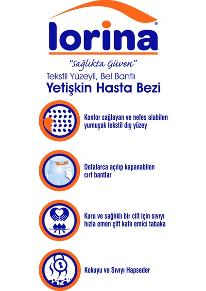 Belbantlı Xlarge Hasta Bezi 30 Adet