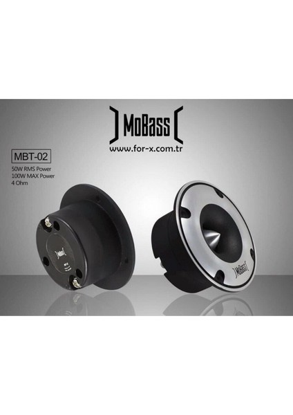 Mobass Mbt-02 Tweeter Ciftti 200WAT 100RMS Iki Adet