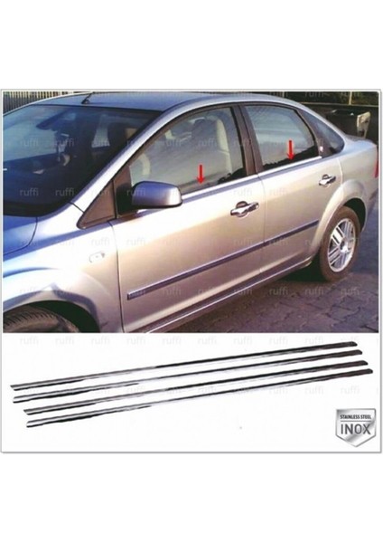 Ford Focus 2 Krom Cam Çıtası P. Çelik