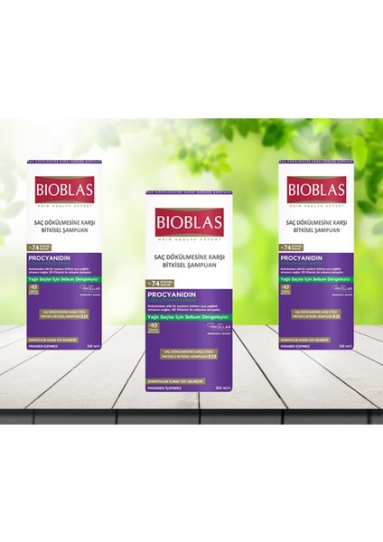 Saç Dökülmesine ve Yağlanmaya Karşı Şampuan 360 ml 3 Adet