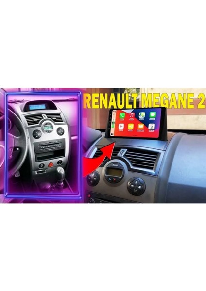 Renault Megane 2 Android Teyp Çerçeve (9 Inch) - Soket - Canbus