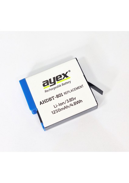 AHDBT-801 Batarya Gopro Hero 8, 7, 6, 5 Uyumlu indirimleri
