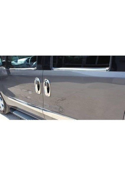 Fiat Doblo 2010- Krom Cam Çıtası 4 Parça