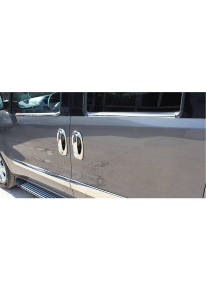 Fiat Doblo 2010- Krom Cam Çıtası 4 Parça