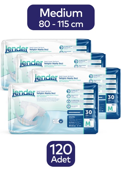 Emici Bel Bantlı Yetişkin Hasta Bezi M 30 Adet X4