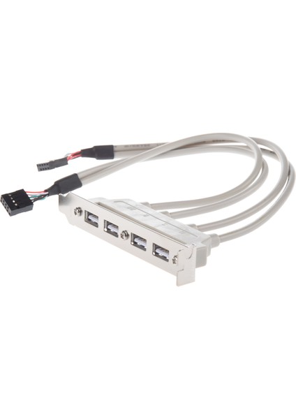 Anakart 4 Bağlantı Noktalı USB 2.0 - 9 Pim Başlık Braketi Uzatma Kablosu (Yurt Dışından)
