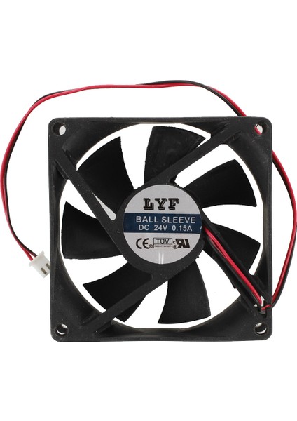 80MM x 25MM Fırçasız Dc 24V Pc Kasa Soğutucu Fan Siyah (Yurt Dışından)