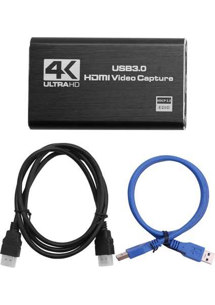 Ses Video Yakalama Kartı, 4K USB 3.0 Yakalama Adaptörü Oyun Akışı Için Video Dönüştürücü Canlı Yayın Video Kaydı (Yurt Dışından)