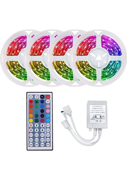 20M Rgb Işık 3528 1200LEDS Esnek LED Işık Şeridi, Yatak Odası Cadılar Bayramı Noel Için 44 Tuşlu Uzaktan Kumandalı (Yurt Dışından) fiyatları