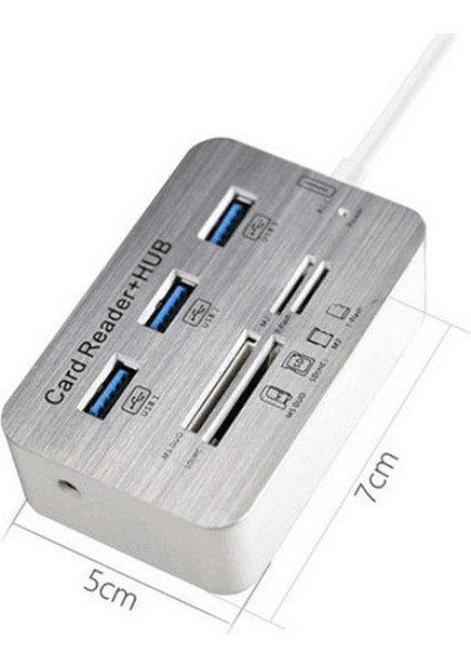 USB Hub 3.0 USB Bölücü 3 Bağlantı Noktalı Genişletici Çoklu USB Genişletme Çoklu 3 0 Hub Sd Kart Okuyucu Pc Için Usb3.0 Genişletici (Yurt Dışından)