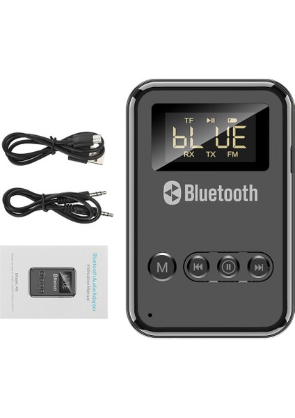 USB Bluetooth 5.0 Verici Alıcı 2in1 Kablosuz Ses 3.5mm Aux Araç Adaptörü Pc Tv Kulaklık Için (Yurt Dışından)