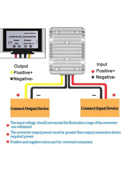 48V - Dc 12V 20A 240W Dc/dc Dönüştürücü Regülatör Düşürücü Güç Dönüştürücü Dc-Dc Modülü (Yurt Dışından)