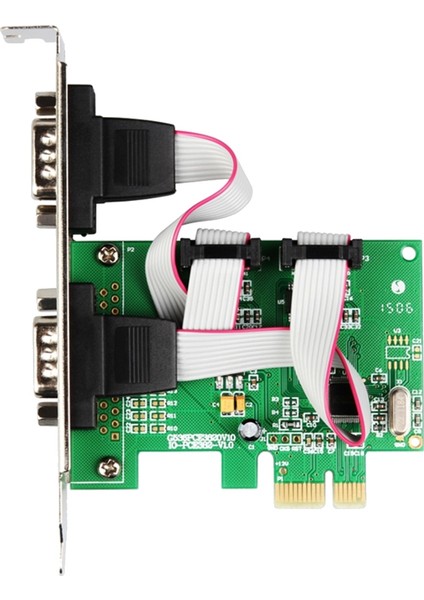 Pcı Express 2 Bağlantı Noktalı Seri RS232 Com Db9 Denetleyici Kartı Pcı-E 1.0 x 1 Düşük Profil Braketli WCH382 Çip (Yurt Dışından)