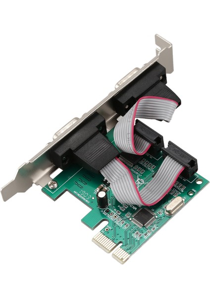 Pcı-E Pcı Express Çift Seri Db9 RS232 2 Bağlantı Noktalı Denetleyici Adaptör Kartı Yeşil (Yurt Dışından)