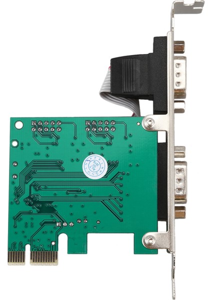 Pcı-E Pcı Express Çift Seri Db9 RS232 2 Bağlantı Noktalı Denetleyici Adaptör Kartı Yeşil (Yurt Dışından)