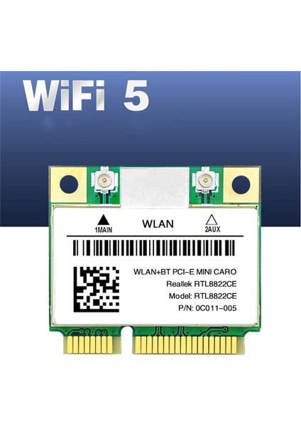 RTL8822CE 1200MBPS 2.4g/5ghz 802.11AC Wifi Kart Ağı Mini Pcıe Bluetooth 5.0 Desteği Dizüstü/pc /11 (Yurt Dışından) fiyatları