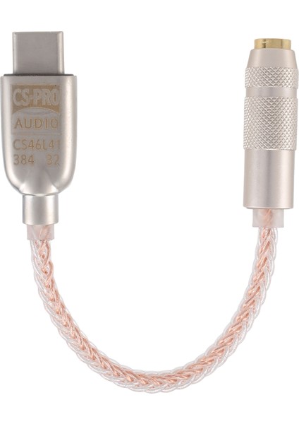 C Tipi - 3.5mm Hifi Dijital Kulaklık Amplifikatörü CS46L41 Çip Çözme Dac Ses Adaptör Kablosu Android Için WIN10 (Yurt Dışından)