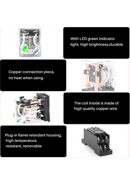 220/240V Ac Bobin Dpdt Güç Rölesi MY2NJ 8 Pin W Soket Tabanlı (Yurt Dışından) fırsatları