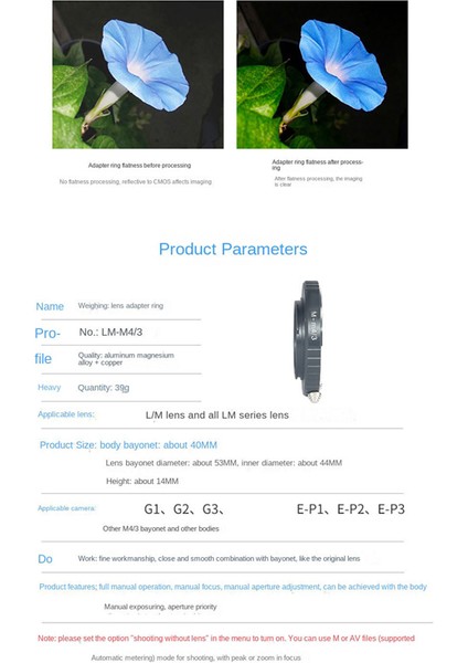 -/3 Leicam Lens Için Lens Adaptör Halkası - /3 -Tek Gövde -/3 (Yurt Dışından) fırsatları