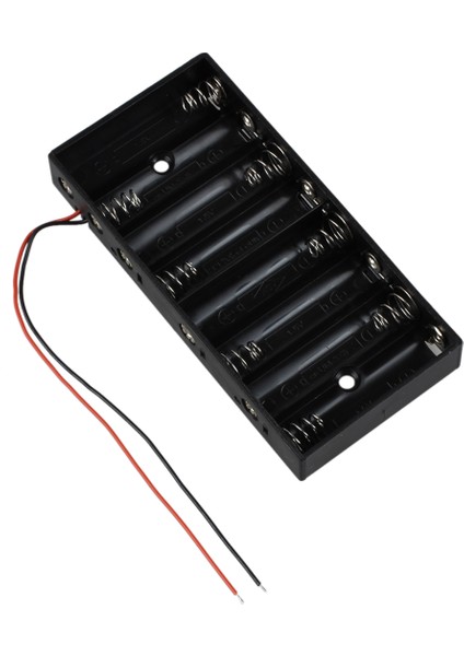 Yeni Plastik 8 x 1.5V Aa 2A Hücre Pil Tutucu Saklama Kutusu Kurşun Telli Standart 12V Kılıf (Yurt Dışından) fiyatları