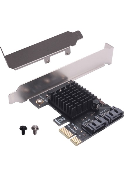 Pcıe - Sata 3.0 6g SSD Adaptörü Pcı-E Pcı Express X1 Denetleyici Genişletme Kartı Yükseltici Kart Madencilik Kartı (Yurt Dışından)