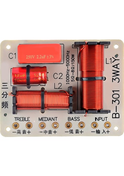 Adet 150 W 3 Yollu Ses Hoparlör Geçiş Tiz + Orta Kademe + Bas Geçiş Hoparlörler Filtre Frekans Bölücü 1000 5000Hz (Yurt Dışından) modelleri