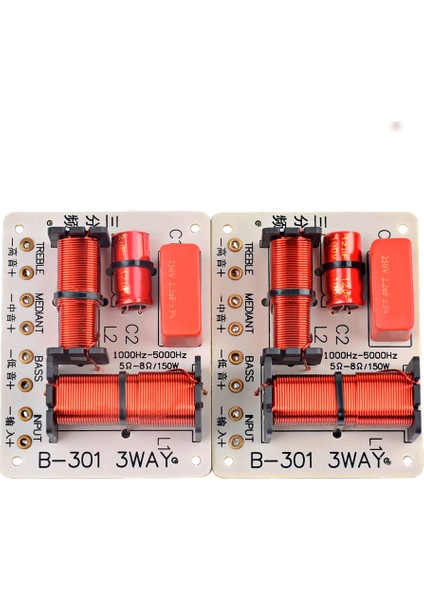 Adet 150 W 3 Yollu Ses Hoparlör Geçiş Tiz + Orta Kademe + Bas Geçiş Hoparlörler Filtre Frekans Bölücü 1000 5000Hz (Yurt Dışından) fırsatları