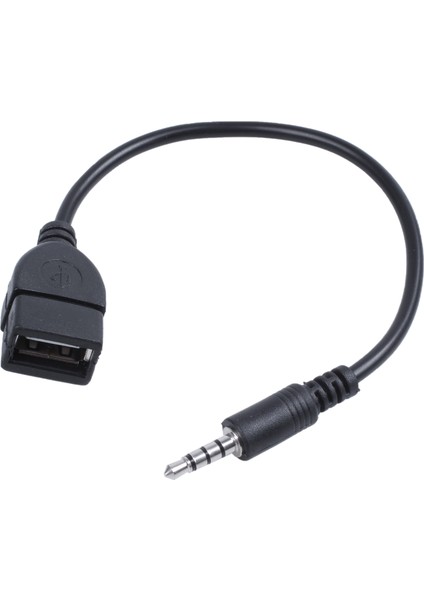 USB Jakı, Aux, Ses Verileri Için 3,5 mm Jak Şarj Kablosu Siyah (Yurt Dışından)