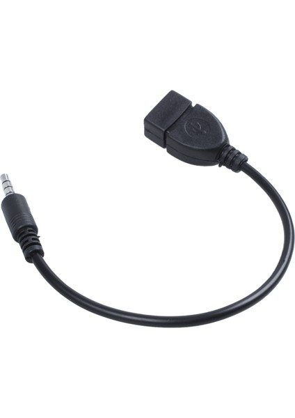 USB Jakı, Aux, Ses Verileri Için 3,5 mm Jak Şarj Kablosu Siyah (Yurt Dışından)