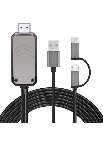 Telefondan Tv'ye Adaptör Kablosu, Type C/-Usb'den -Uyumlu Adaptöre 1080P'DEN -Uyumlu Dönüştürücüye (Yurt Dışından)